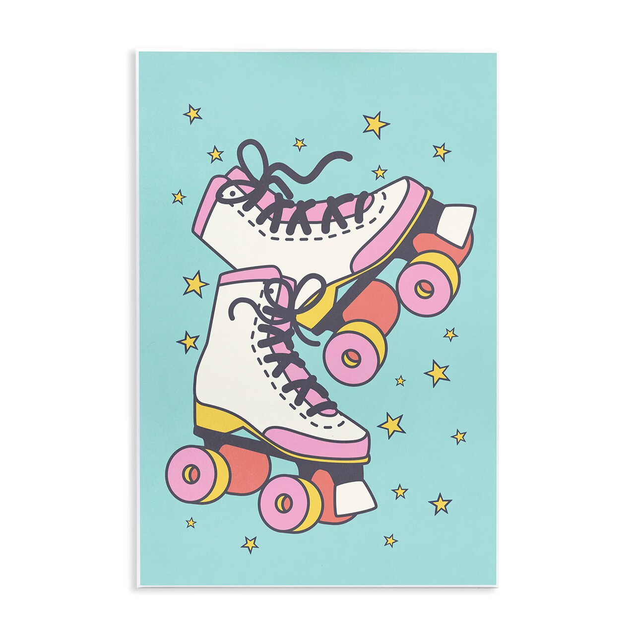 Stupell Industries Vintage Roller Skates Wall Plaque Art Design by Nataly White